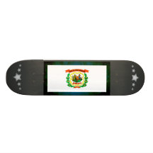 Colorful Contrast West VirginianFlag Skateboards