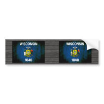 Colorful Contrast WisconsiniteFlag Bumper Stickers