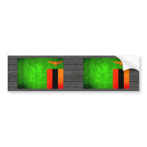 Colorful Contrast Zambian Flag Bumper Sticker