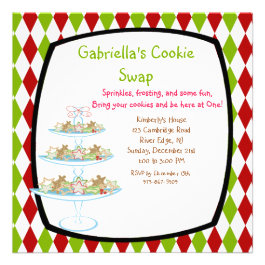 Colorful Cookie Tray Holiday Cookie Swap Invites