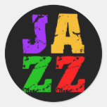 Colorful cool jazz sticker