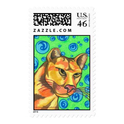 Colorful Cougar Postage