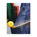 Colorful crabbing fishing nets and floats, florida postcards