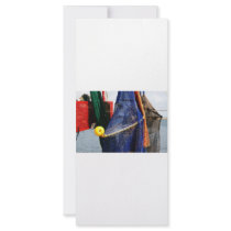 Colorful crabbing fishing nets and floats, florida personalized rack card