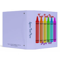Colorful Crayons Binder by Customizables Colorful Crayons Binder