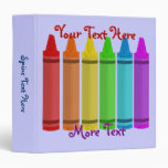 Colorful Crayons Binder