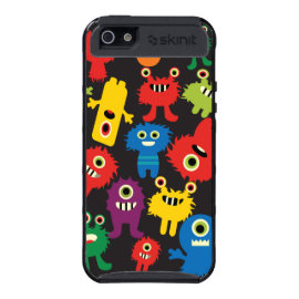 Colorful Crazy Fun Monsters Creatures Pattern Cases For iPhone 5
