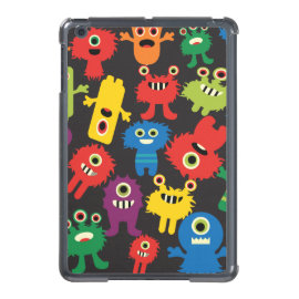 Colorful Crazy Fun Monsters Creatures Pattern iPad Mini Covers