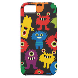 Colorful Crazy Fun Monsters Creatures Pattern iPhone 5/5S Covers