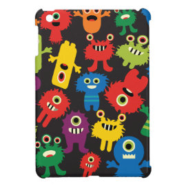 Colorful Crazy Fun Monsters Creatures Pattern Case For The iPad Mini