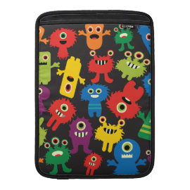 Colorful Crazy Fun Monsters Creatures Pattern Sleeve For MacBook Air