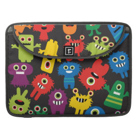 Colorful Crazy Fun Monsters Creatures Pattern Sleeves For MacBooks