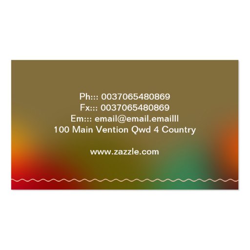 colorful creamy cupcakes business card (back side)