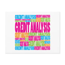 Colorful Credit Analysis postcards