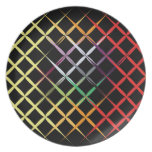 Colorful Criss Cross Design Plates