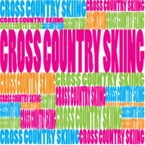 Colorful Cross Country Skiing photo sculptures