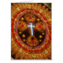 Colorful cross of lights card