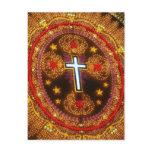 Colorful cross of lights postcards