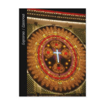 Colorful cross of lights postcards