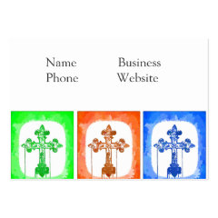 Colorful Crosses Christian Pop Art Business Card Template
