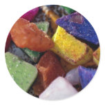 Colorful Crystals Round Stickers
