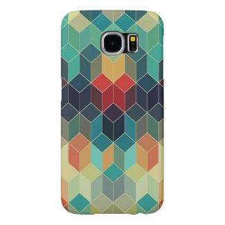 Colorful Cubes Geometric Pattern 2 Samsung Galaxy S6 Cases