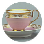 Colorful cup and saucer , Berlin, Germany Round Sticker
