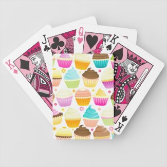 Colorful Cupcakes (White) Poker Cards