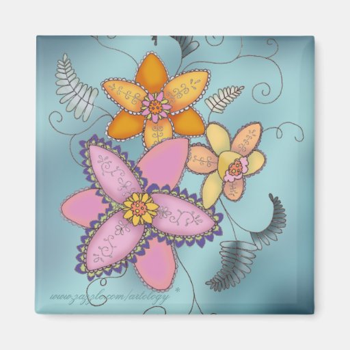 Colorful Daffodils Magnet