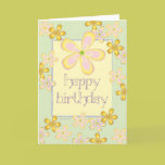 Colorful Daisies - Birthday Card cards
