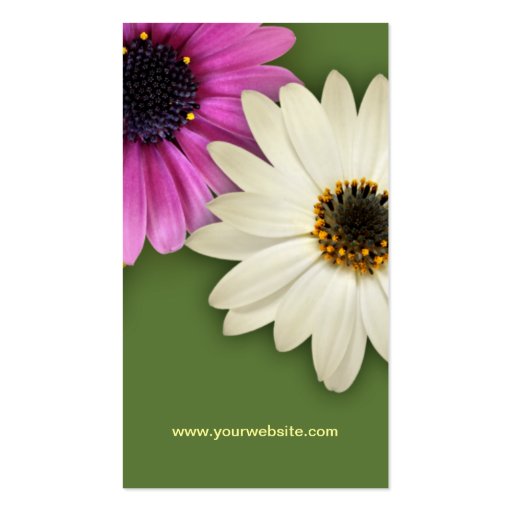 Colorful Daisies business card (back side)