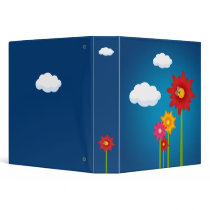 Colorful Daisy Flowers binder by BluePlanet Colorful Daisy Flowers binder