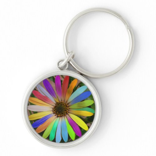 Colorful Daisy Keychain zazzle_keychain