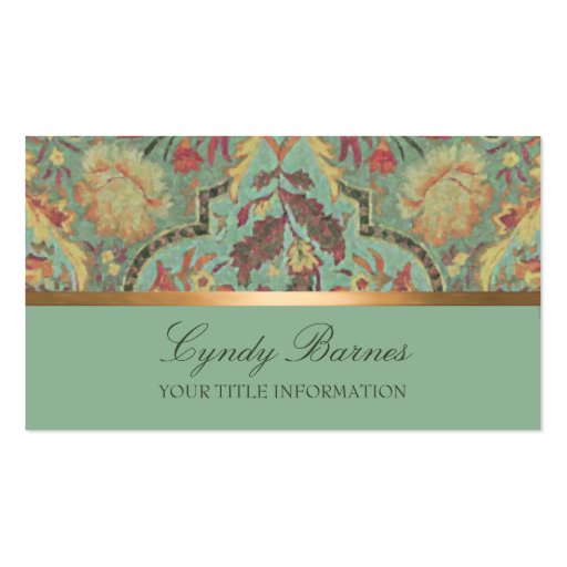 Colorful Damask  Business Card
