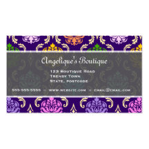 Colorful Damask Business Cards