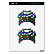 Colorful damask chevron xbox 360 controller skin