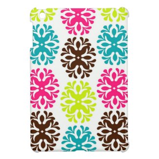 Colorful damask floral girly cute flower pattern