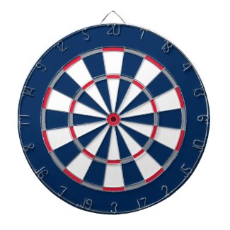 Colorful Dart Board in New England colors