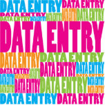 Colorful Data Entry Cut Out