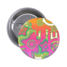 Colorful/Decorative Urban Style Custom Design Button