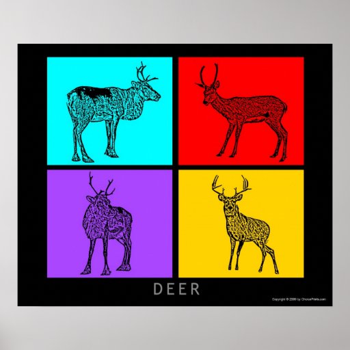 Colorful Deer Print