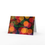 Colorful Defocused Lights Happy Holidays Card