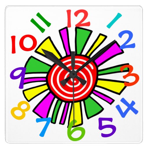 Colorful Design Children's Room Wall Clock | Zazzle
