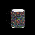 Colorful design on Black background mug mugs
