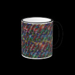 Colorful design on Black background mug mugs