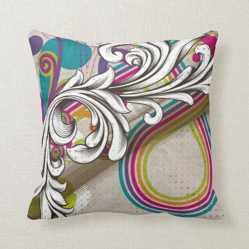 Colorful DesignReversible Decorative Pillow Zazzle