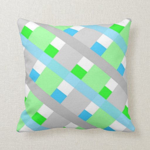 COLORFUL DIAGONAL DECORATIVE PILLOW Zazzle