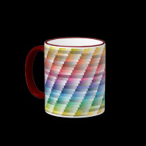 Colorful diagonal pattern coffee mug