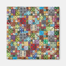 Colorful Dice Fridge Magnets