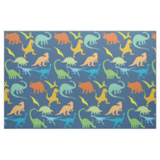 Colorful Dinosaur Pattern Fabric